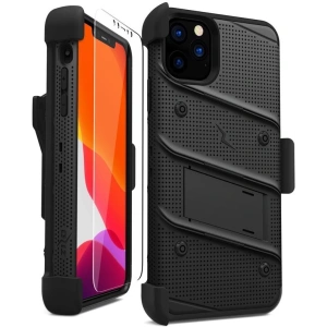 Kup Pancéřové pouzdro Zizo Bolt Cover Apple iPhone 11 Pro Max se sklem 9H na displej + stojánek a držák na pásek (Černá/Černá) - ZIZ011BLK - {ean13} - Sklep Home Screen