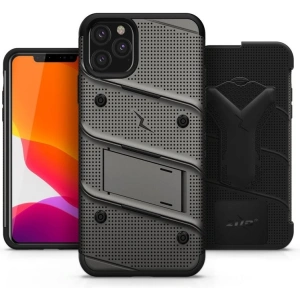 Kup Páncél tok Zizo Bolt Cover Apple iPhone 11 Pro Max 9H üveg a képernyőre + állvány & övcsat (Fém Szürke/Fekete) - ZIZ012GRYBLK - {ean13} - Sklep Home Screen
