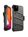Kup Zizo Apple Panzerhülle Bolt Cover iPhone 11 Pro Max mit 9H Glas für Bildschirm + Ständer & Gürtelclip (Metall Grau/Schwarz) - ZIZ012GRYBLK - {ean13} - Sklep Home Screen