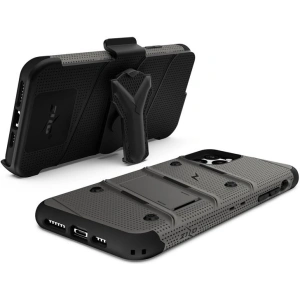 Kup Páncél tok Zizo Bolt Cover Apple iPhone 11 Pro Max 9H üveg a képernyőre + állvány & övcsat (Fém Szürke/Fekete) - ZIZ012GRYBLK - {ean13} - Sklep Home Screen