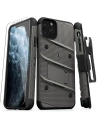 Zizo Bolt Cover - Case for iPhone 11 Pro Max with Military Grade + Glass Screen Protector & Kickstand and Holster (Red/Black)