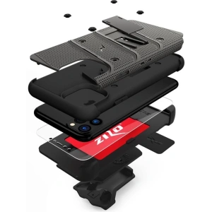 Kup Páncél tok Zizo Bolt Cover Apple iPhone 11 Pro Max 9H üveg a képernyőre + állvány & övcsat (Fém Szürke/Fekete) - ZIZ012GRYBLK - {ean13} - Sklep Home Screen