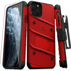 Kup Pancéřové pouzdro Zizo Bolt Cover Apple iPhone 11 Pro Max se sklem 9H na displej + stojánek & držák na pás (Červená/Černá) - ZIZ013REDBLK - {ean13} - Sklep Home Screen