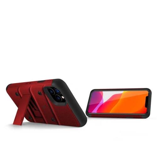 Kup Pancéřové pouzdro Zizo Bolt Cover Apple iPhone 11 Pro Max se sklem 9H na displej + stojánek & držák na pás (Červená/Černá) - ZIZ013REDBLK - {ean13} - Sklep Home Screen