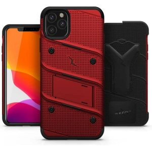Kup Páncélozott tok Zizo Bolt Cover Apple iPhone 11 Pro Max 9H üveggel a képernyőn + állvány és övtartó (Piros/Fekete) - ZIZ013REDBLK - {ean13} - Sklep Home Screen