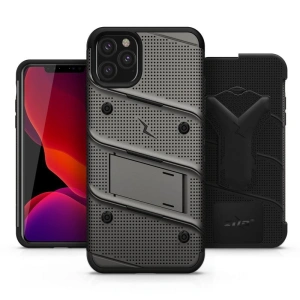 Kup Páncélozott tok Zizo Bolt Cover Apple iPhone 11 Pro 9H üveggel a kijelzőre + állvány & övre akasztható tartó (Fém Szürke/Fekete) - ZIZ014GRYBLK - {ean13} - Sklep Home Screen
