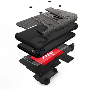 Kup Páncélozott tok Zizo Bolt Cover Apple iPhone 11 Pro 9H üveggel a kijelzőre + állvány & övre akasztható tartó (Fém Szürke/Fekete) - ZIZ014GRYBLK - {ean13} - Sklep Home Screen