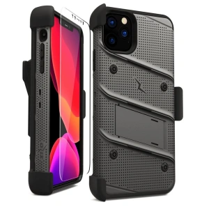 Kup Páncélozott tok Zizo Bolt Cover Apple iPhone 11 Pro 9H üveggel a kijelzőre + állvány & övre akasztható tartó (Fém Szürke/Fekete) - ZIZ014GRYBLK - {ean13} - Sklep Home Screen