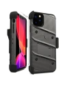 Kup Zizo Apple Panzerhülle Bolt Cover iPhone 11 Pro mit 9H Glas für Bildschirm + Ständer & Gürtelclip (Metall Grau/Schwarz) - ZIZ014GRYBLK - {ean13} - Sklep Home Screen