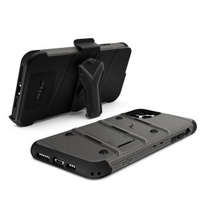Kup Páncélozott tok Zizo Bolt Cover Apple iPhone 11 Pro 9H üveggel a kijelzőre + állvány & övre akasztható tartó (Fém Szürke/Fekete) - ZIZ014GRYBLK - {ean13} - Sklep Home Screen