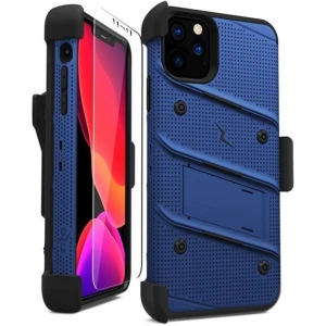 Kup Pancerne etui Zizo Bolt Cover Apple iPhone 11 Pro ze szkłem 9H na ekran + podstawka & uchwyt do paska (Blue/Black) - ZIZ015BLUBLK - {ean13} - Sklep Home Screen