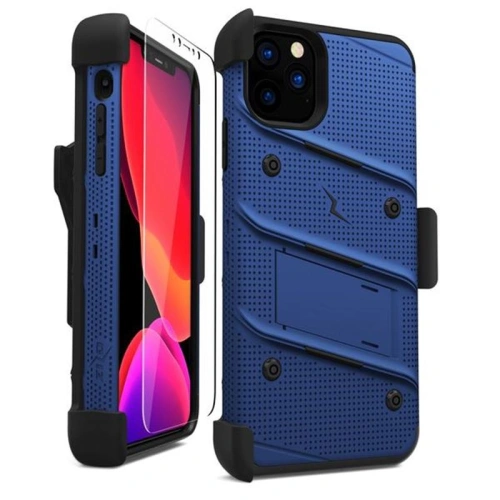Kup Páncélos tok Zizo Bolt Cover Apple iPhone 11 Pro 9H üveggel a képernyőn + állvány & övcsat (Kék/Fekete) - ZIZ015BLUBLK - {ean13} - Sklep Home Screen