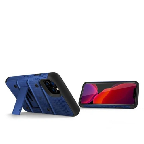 Kup Etui blindat Zizo Bolt Cover Apple iPhone 11 Pro cu sticlă 9H pe ecran + suport și clemă pentru brâu (Albastru/Nero) - ZIZ015BLUBLK - {ean13} - Sklep Home Screen