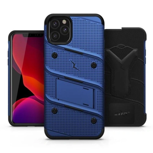 Kup Páncélos tok Zizo Bolt Cover Apple iPhone 11 Pro 9H üveggel a képernyőn + állvány & övcsat (Kék/Fekete) - ZIZ015BLUBLK - {ean13} - Sklep Home Screen