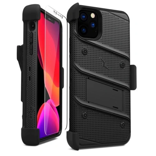 Buy Zizo Bolt Cover - Case for iPhone 11 Pro with Military Grade + Glass Screen Protector & Kickstand and Holster (Red/Black) - ZIZ016BLK - {ean13} - Home Screen Store Europe