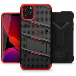 Kup Páncélozott tok Zizo Bolt Cover Apple iPhone 11 Pro 9H üveggel a kijelzőre + állvány & övre akasztó (Fekete/Piros) - ZIZ017BLKRED - {ean13} - Sklep Home Screen