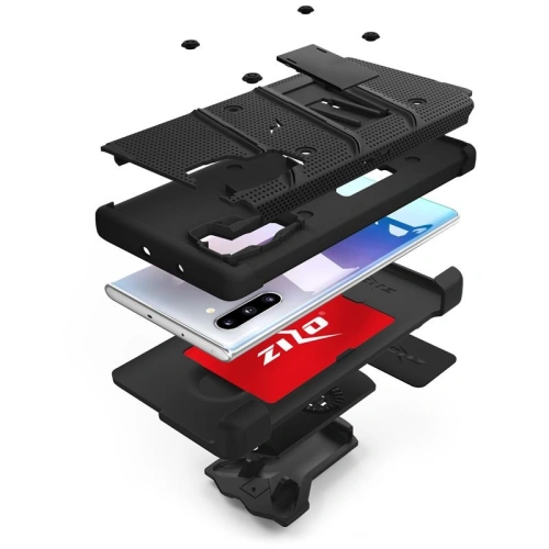 Kup Etui blindat Zizo Bolt Cover Samsung Galaxy Note 10 și suport & prindere pentru curea (Negru/Negru) - ZIZ019BLK - {ean13} - Sklep Home Screen