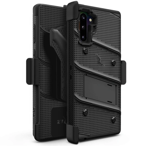 Kup Pancerne etui Zizo Bolt Cover Samsung Galaxy Note 10 oraz podstawka & uchwyt do paska (Black/Black) - ZIZ019BLK - {ean13} - Sklep Home Screen