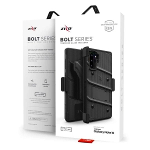 Kup Páncélozott tok Zizo Bolt Cover Samsung Galaxy Note 10 és övtartó & tartó (Fekete/Fekete) - ZIZ019BLK - {ean13} - Sklep Home Screen