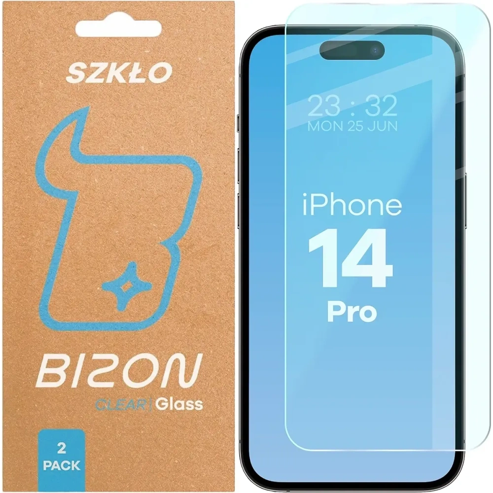 Szkło hartowane Bizon Glass Clear Duo do Apple iPhone 14 Pro [2 PACK]