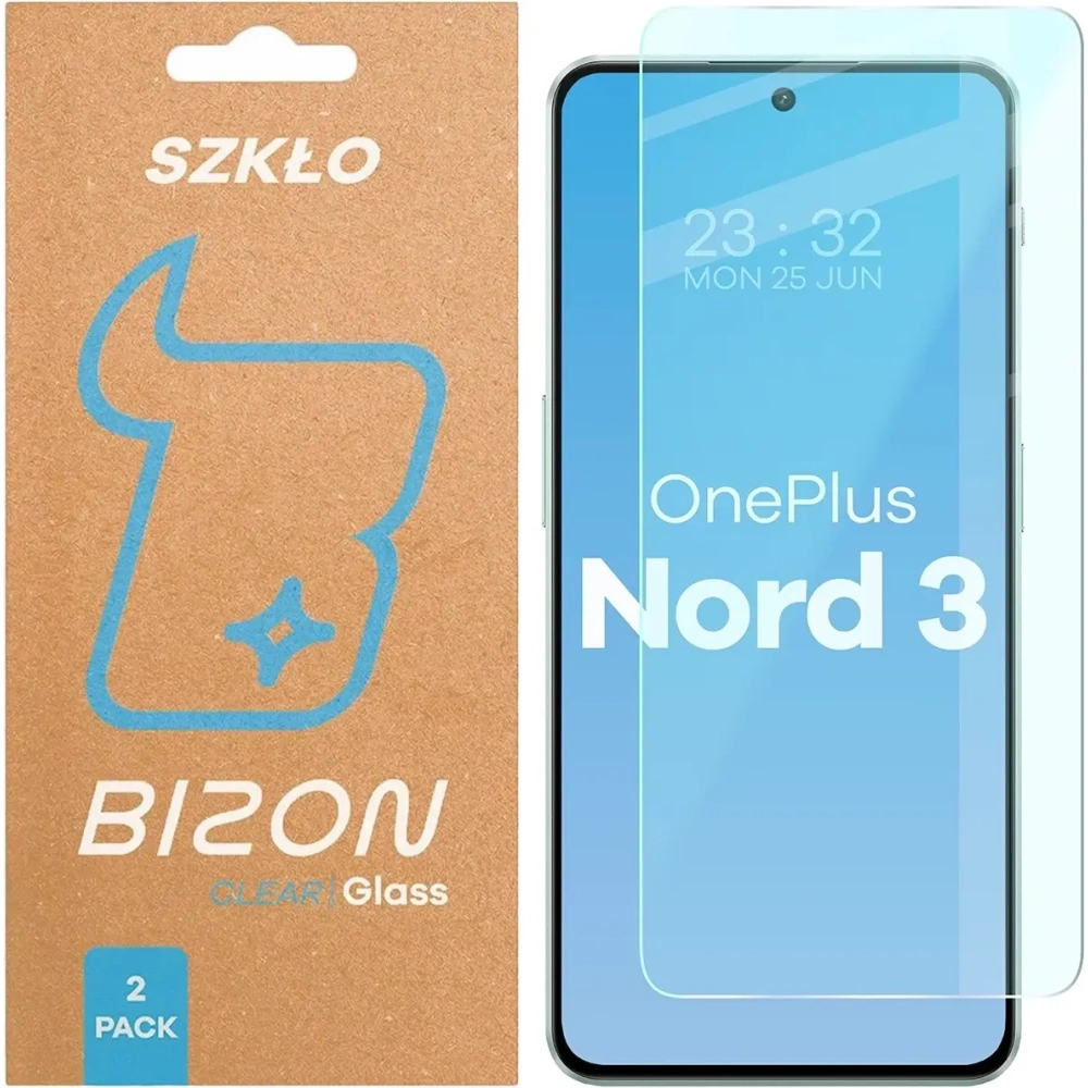 Szkło hartowane Bizon Glass Clear Duo do OnePlus Nord 3 [2 PACK]