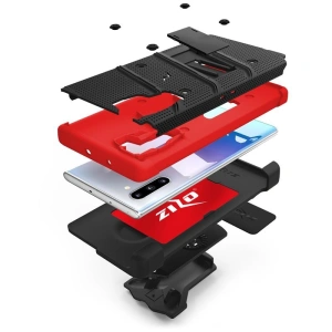 Kup Pancéřové pouzdro Zizo Bolt Cover Samsung Galaxy Note 10 a základna & držák na pás (Černá/Červená) - ZIZ020BLKRED - {ean13} - Sklep Home Screen