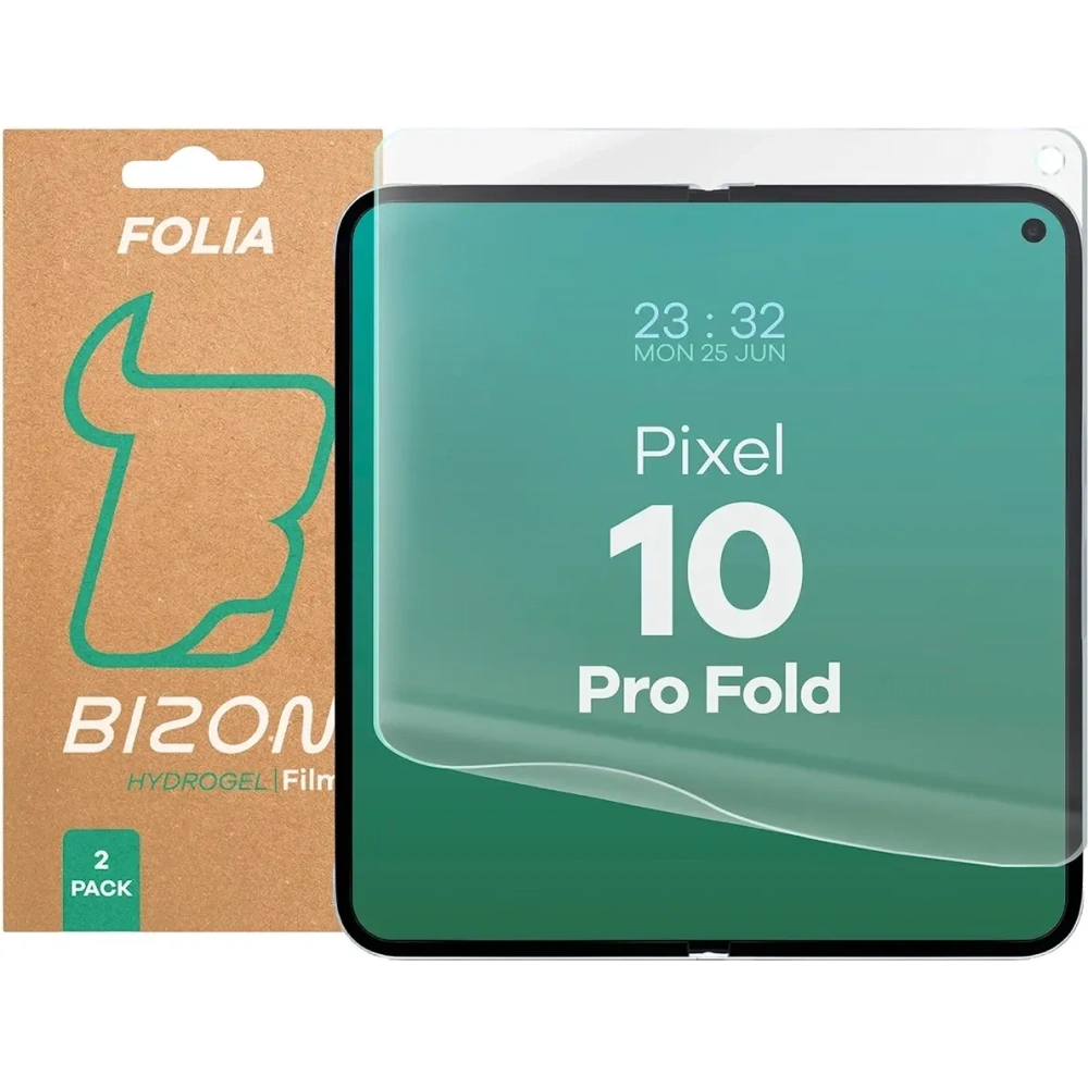 Folia hydrożelowa na środkowy ekran Bizon Glass Hydrogel Mid Duo do Google Pixel 10 Pro Fold [2 PACK]