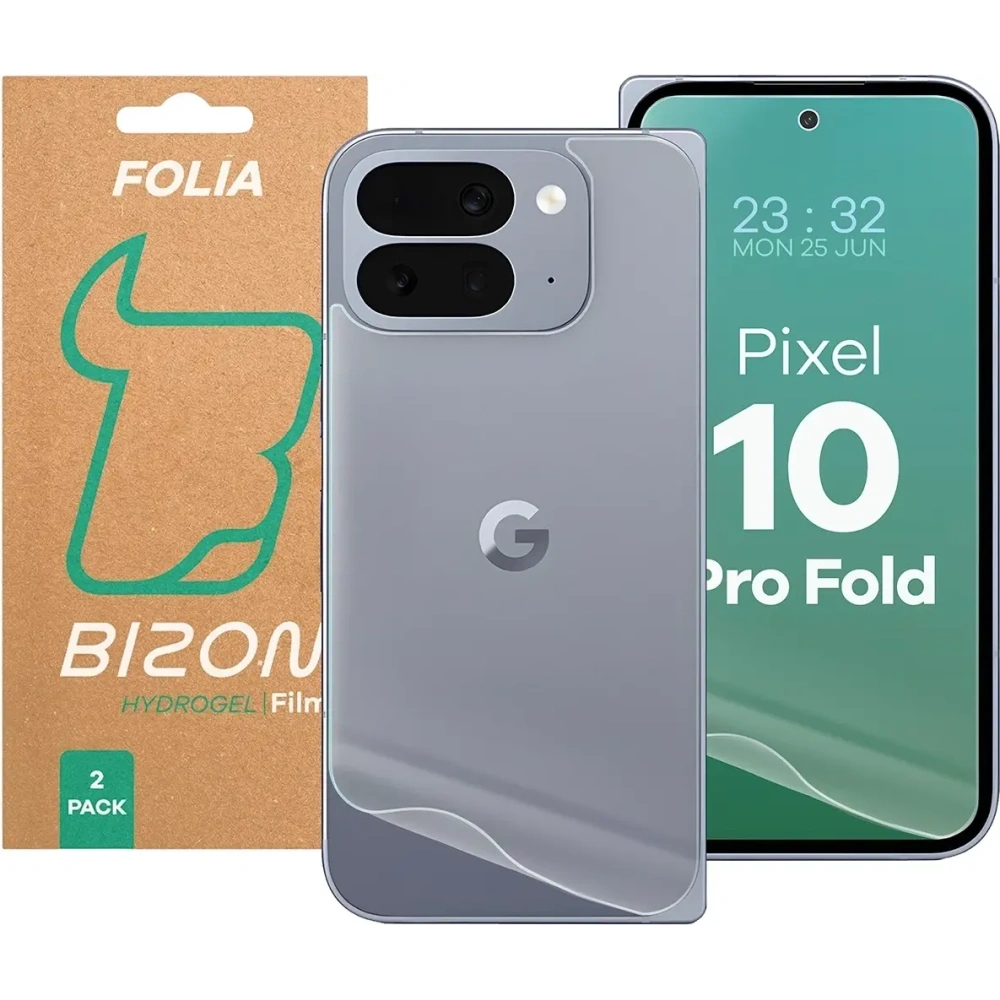 Folia hydrożelowa na tył i przód Bizon Glass Hydrogel Pack do Google Pixel 10 Pro Fold