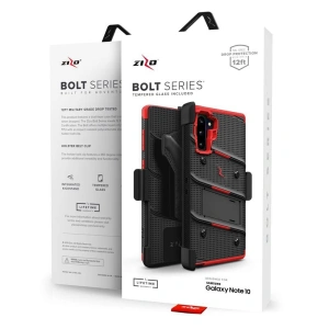 Kup Páncélozott tok Zizo Bolt Cover Samsung Galaxy Note 10 és övcsipesz & tartó (Fekete/Piros) - ZIZ020BLKRED - {ean13} - Sklep Home Screen