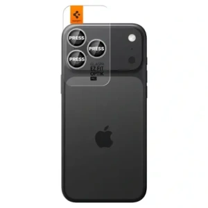 Osłona aparatu Spigen Optik Pro Glas.tr ez Fit Camera Protector do Apple iPhone 16 Pro / Max / 17 Pro / Max Silver [2 PACK]