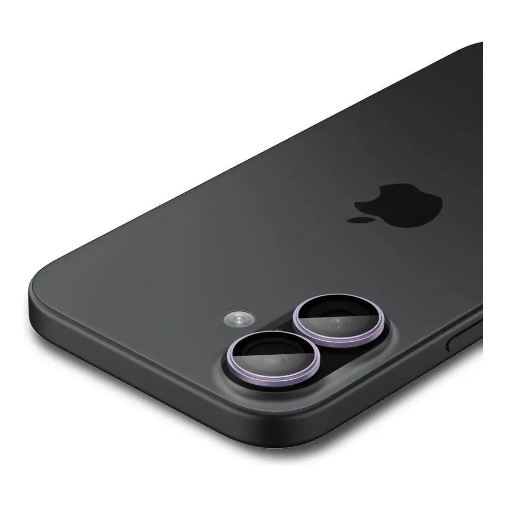 Osłona aparatu Spigen Optik Pro Glas.tr ez Fit Camera Protector do Apple iPhone 16 / 16 Plus / 17 Purple [2 PACK]