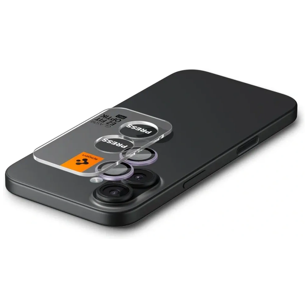 Osłona aparatu Spigen Optik Pro Glas.tr ez Fit Camera Protector do Apple iPhone 16 / 16 Plus / 17 Purple [2 PACK]