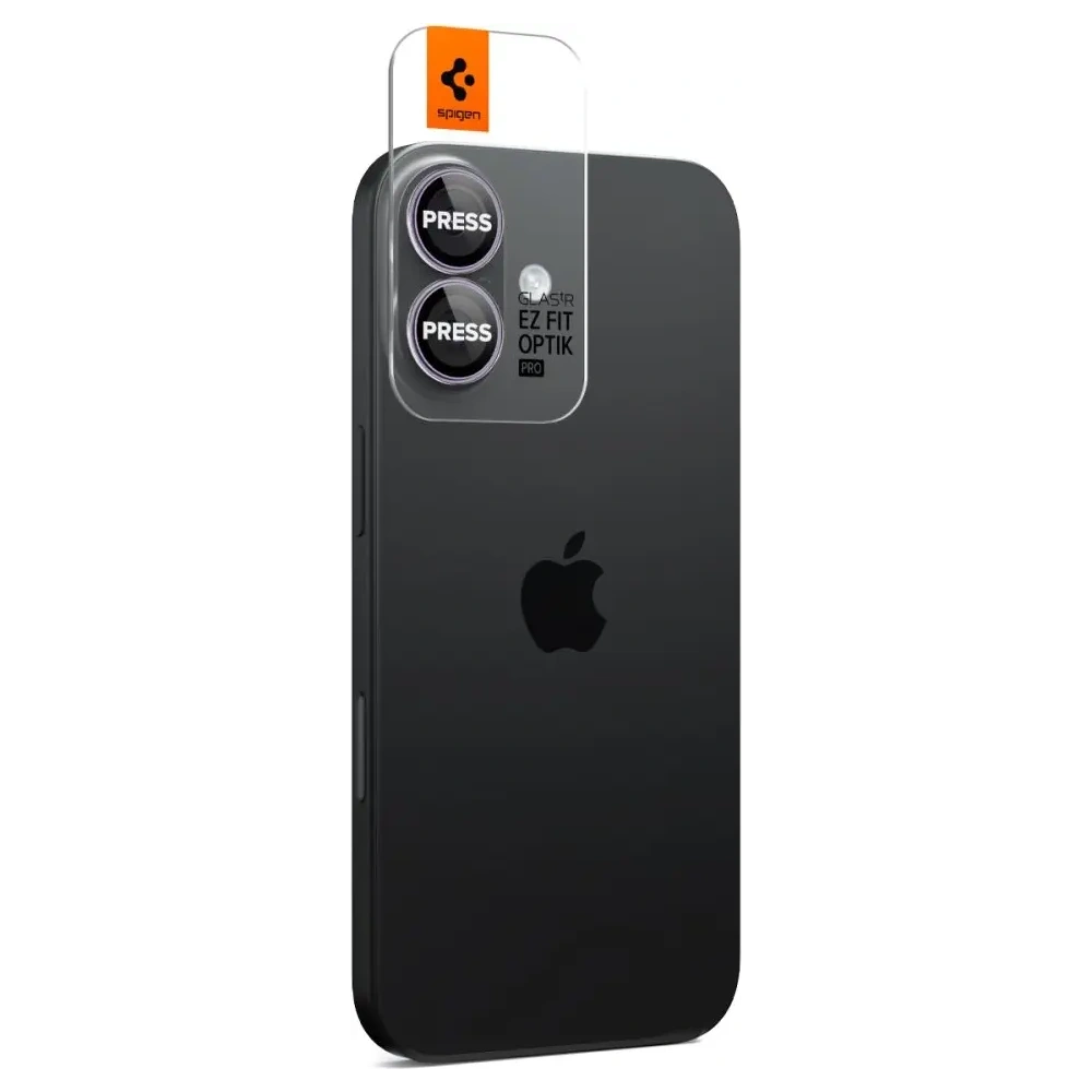 Osłona aparatu Spigen Optik Pro Glas.tr ez Fit Camera Protector do Apple iPhone 16 / 16 Plus / 17 Purple [2 PACK]
