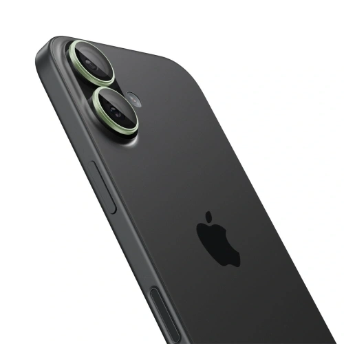 Osłona aparatu Spigen Optik Pro Glas.tr ez Fit Camera Protector do Apple iPhone 16 / 16 Plus / 17 Green [2 PACK]
