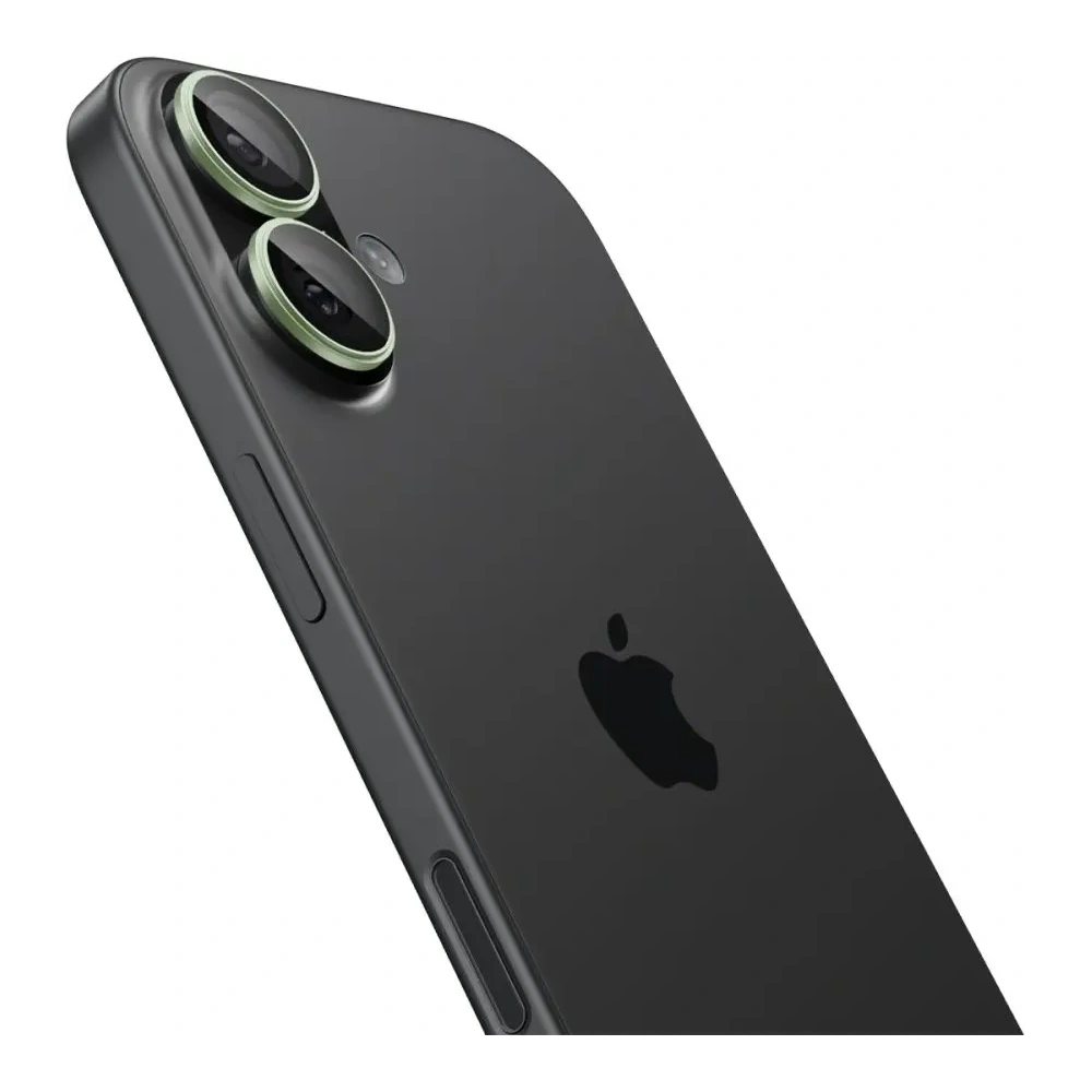 Osłona aparatu Spigen Optik Pro Glas.tr ez Fit Camera Protector do Apple iPhone 16 / 16 Plus / 17 Green [2 PACK]