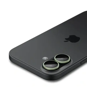 Osłona aparatu Spigen Optik Pro Glas.tr ez Fit Camera Protector do Apple iPhone 16 / 16 Plus / 17 Green [2 PACK]