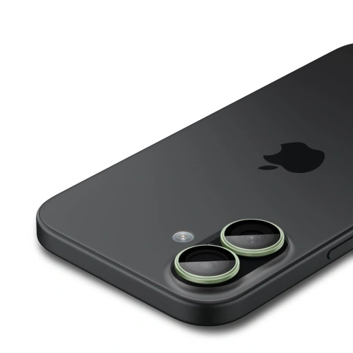 Osłona aparatu Spigen Optik Pro Glas.tr ez Fit Camera Protector do Apple iPhone 16 / 16 Plus / 17 Green [2 PACK]