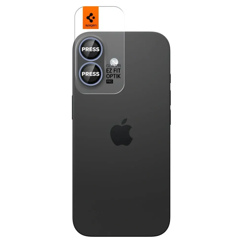 Osłona aparatu Spigen Optik Pro Glas.tr ez Fit Camera Protector do Apple iPhone 16 / 16 Plus / 17 Blue [2 PACK]