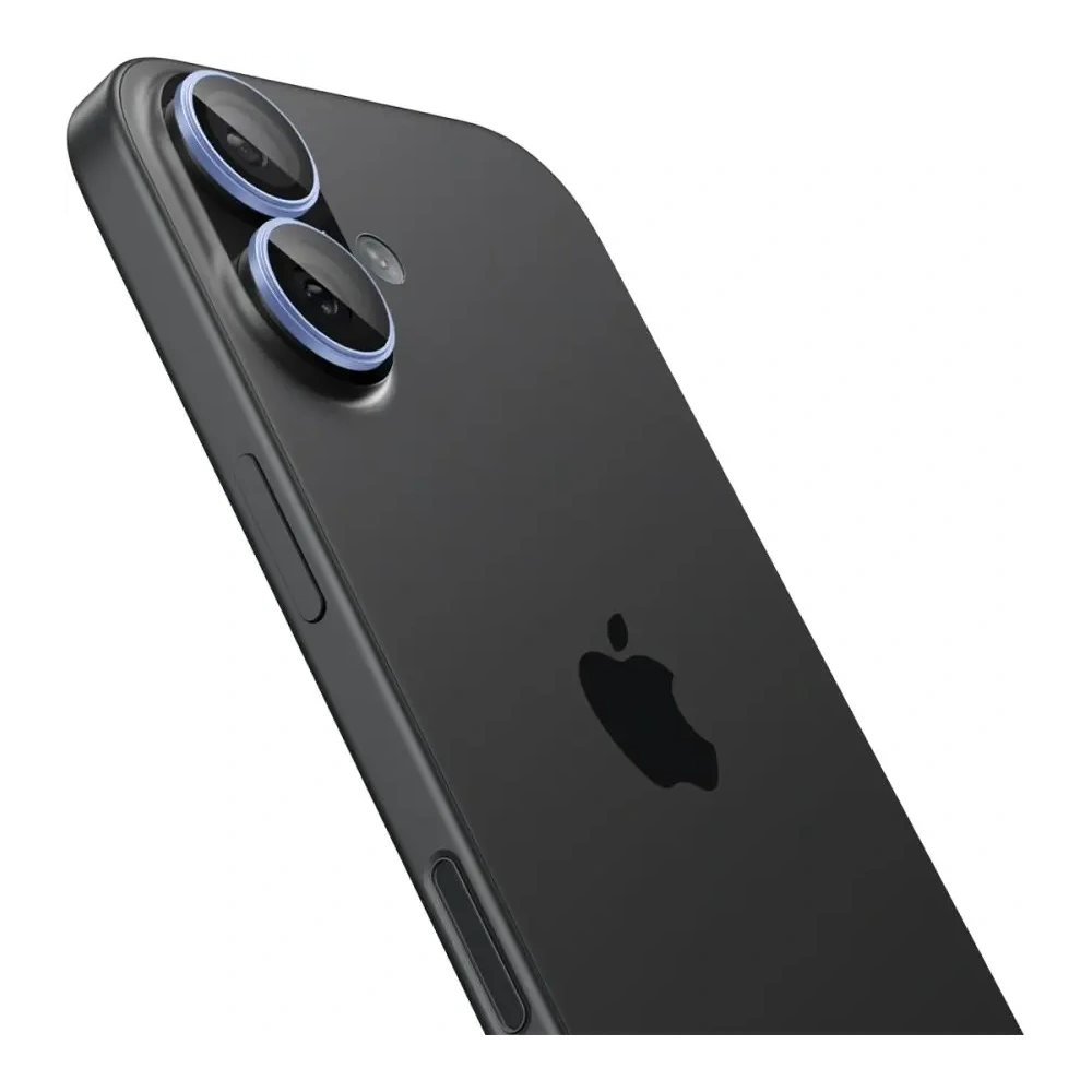 Osłona aparatu Spigen Optik Pro Glas.tr ez Fit Camera Protector do Apple iPhone 16 / 16 Plus / 17 Blue [2 PACK]