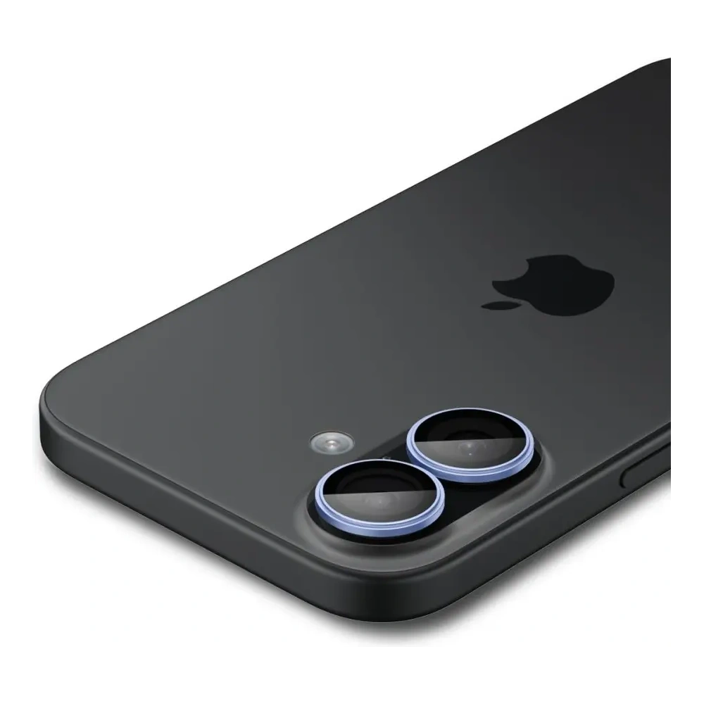 Osłona aparatu Spigen Optik Pro Glas.tr ez Fit Camera Protector do Apple iPhone 16 / 16 Plus / 17 Blue [2 PACK]