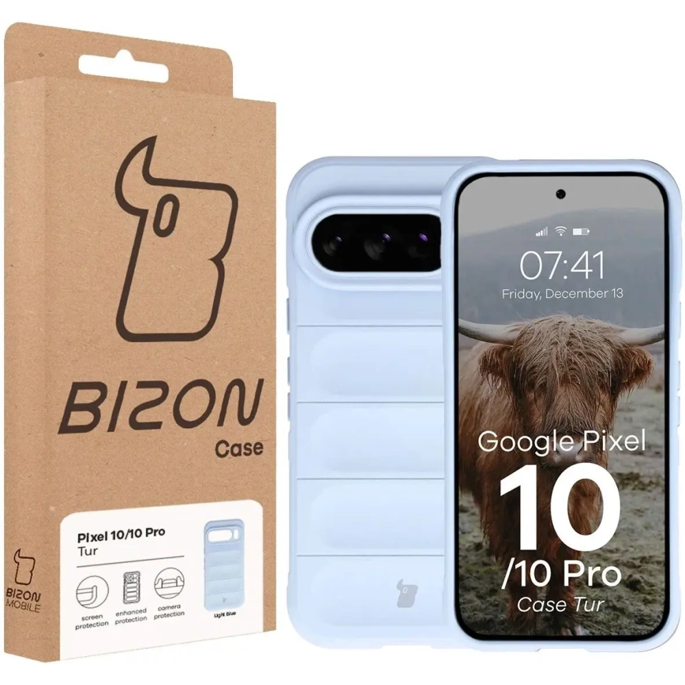 Pancerne etui Bizon Case Tur do Google Pixel 10 / 10 Pro jasnoniebieskie