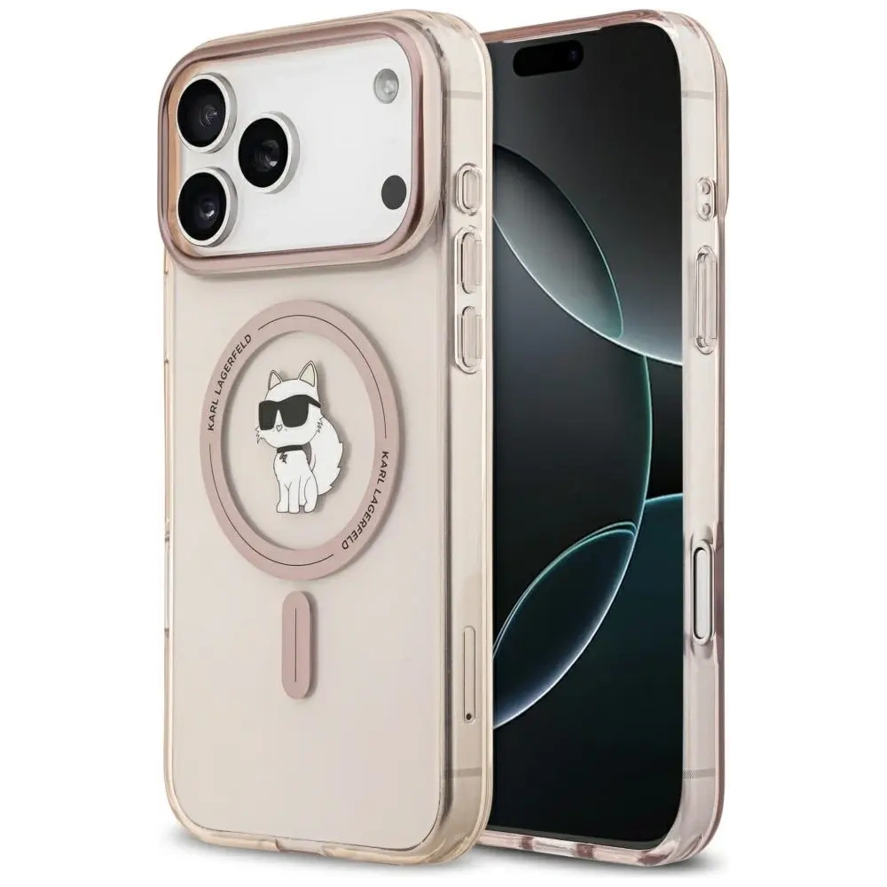 Etui Karl Lagerfeld IML Choupette MagSafe do Apple iPhone 17 Pro Max różowy