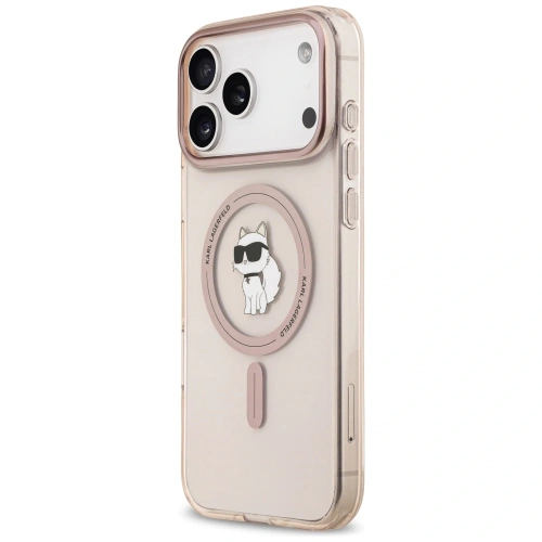Etui Karl Lagerfeld IML Choupette MagSafe do Apple iPhone 17 Pro Max różowy