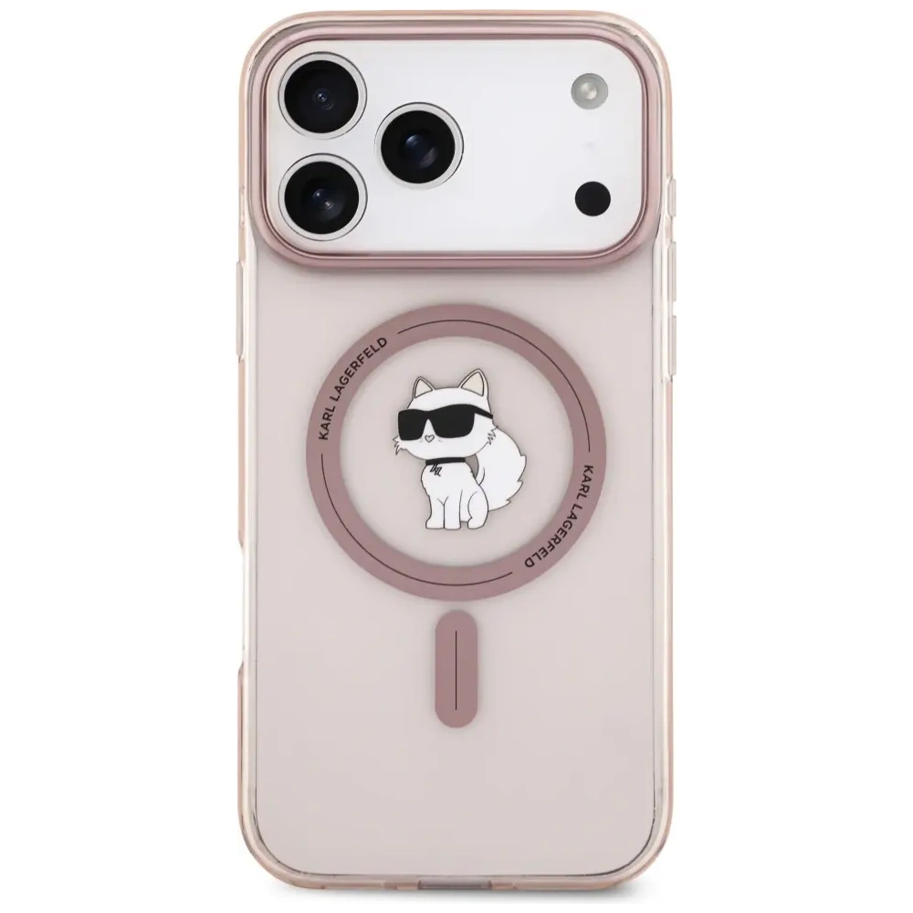 Etui Karl Lagerfeld IML Choupette MagSafe do Apple iPhone 17 Pro Max różowy