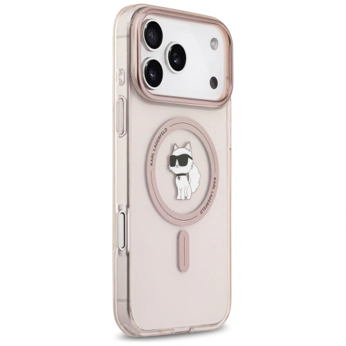 Etui Karl Lagerfeld IML Choupette MagSafe do Apple iPhone 17 Pro Max różowy