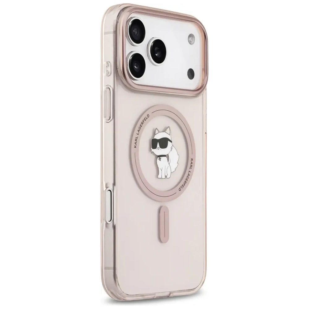 Etui Karl Lagerfeld IML Choupette MagSafe do Apple iPhone 17 Pro Max różowy