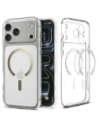 Etui Spigen Ultra Hybrid Mag MagSafe do Apple iPhone 17 Pro Max Clear/gold