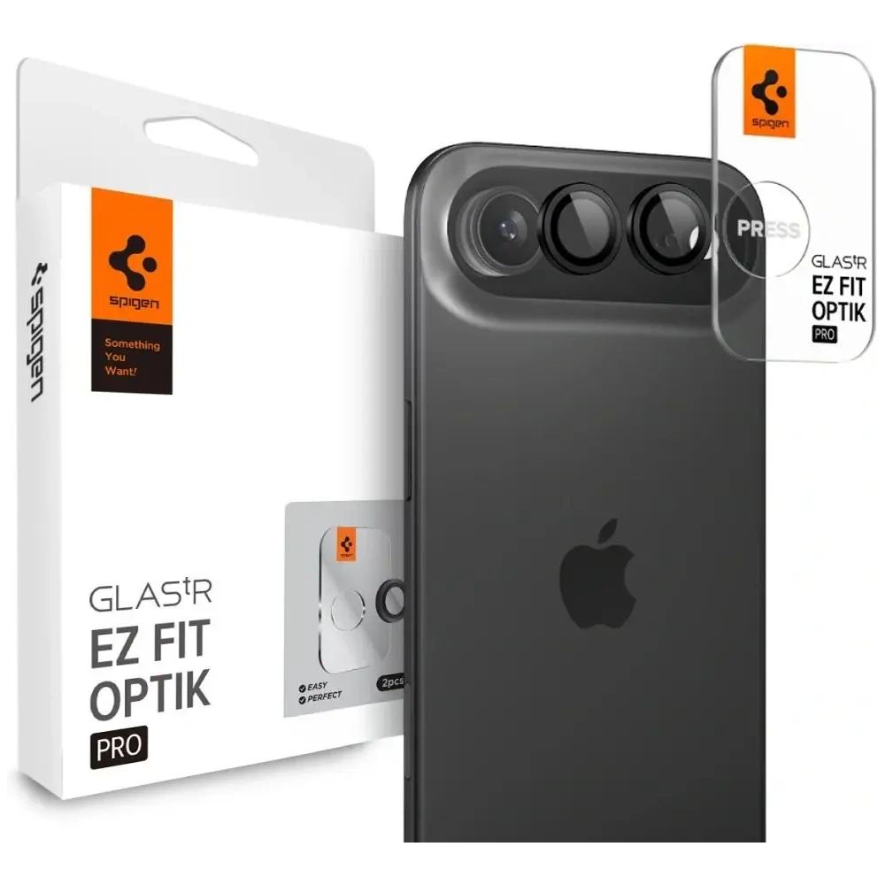 Osłona aparatu Spigen Optik Pro Glas.tr ez Fit Camera Protector do Apple iPhone Air Black [2 PACK]