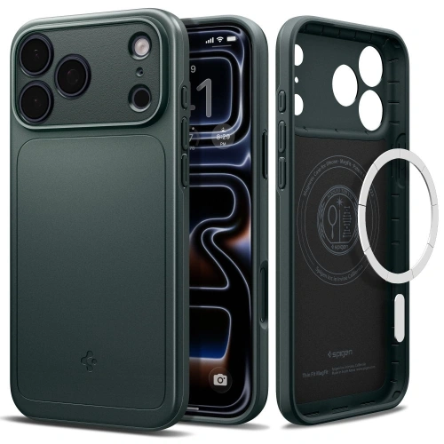 Etui Spigen Thin Fit Mag MagSafe do Apple iPhone 17 Pro Abyss Green
