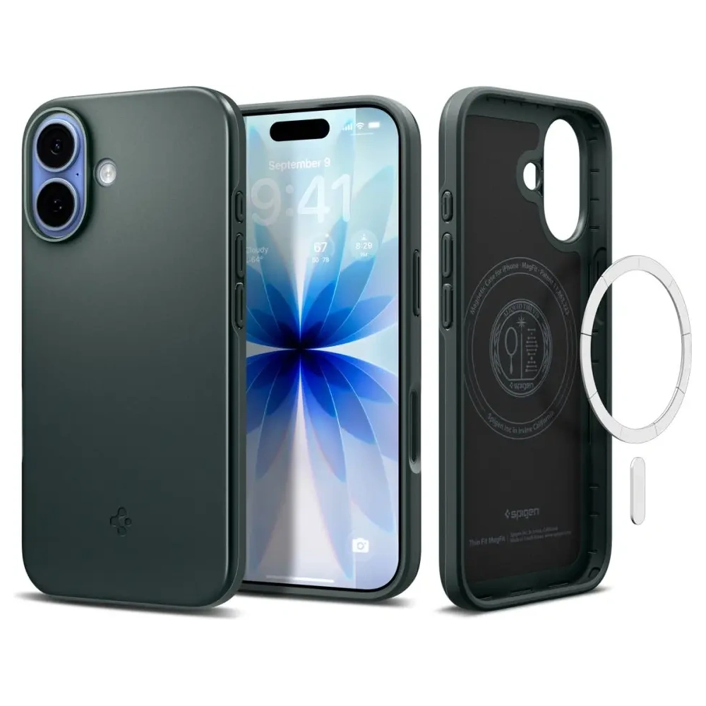 Etui Spigen Thin Fit Mag MagSafe do Apple iPhone 17 Abyss Green